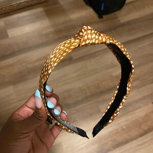 Rust-Colored Animal Print Knotted Headband